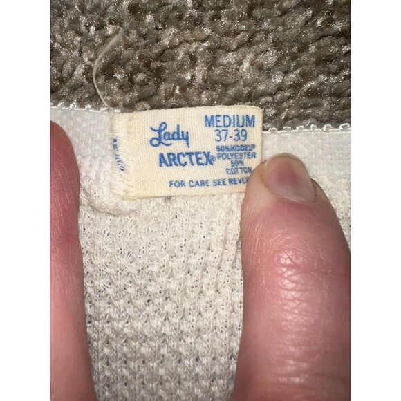 Vintage Lady Arctex Waffle Knit Thermal Pants Medium Cozy Cabincore Loungewear - Picture 12 of 13